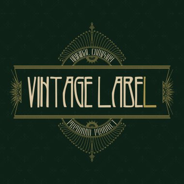 Vintage tipografik etiket premium - vektör