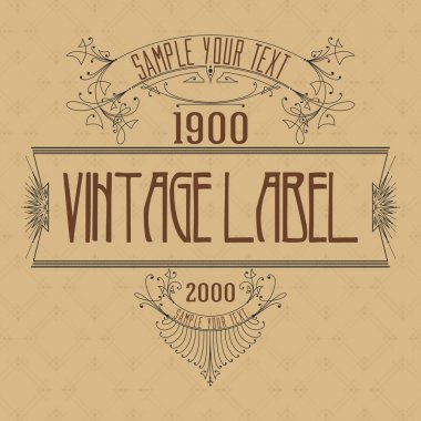 Vintage tipografik etiket premium - vektör