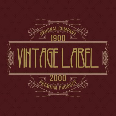 Vintage tipografik etiket premium - vektör
