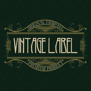 Vintage tipografik etiket premium - vektör