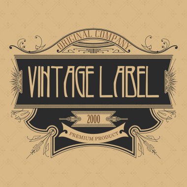 Vintage tipografik etiket premium - vektör