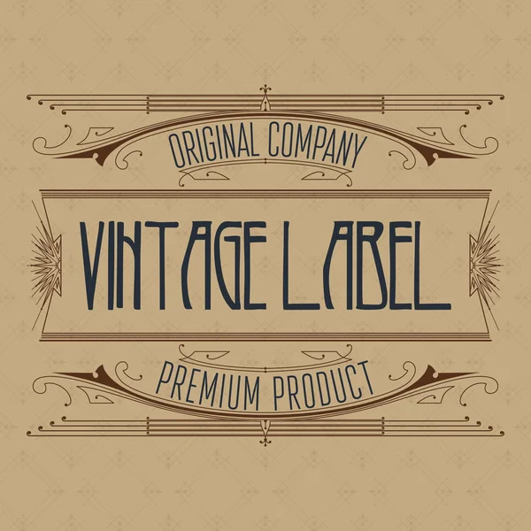 Vintage typographic label premium - vector — Stock Vector