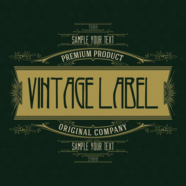 Vintage typografische label premium - vector — Stockvector