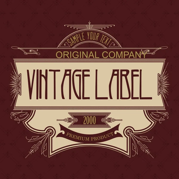 Vintage tipografik etiket premium - vektör