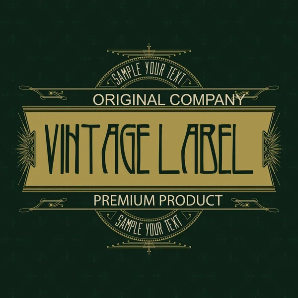 Etiqueta tipográfica vintage premium - vector — Vector de stock