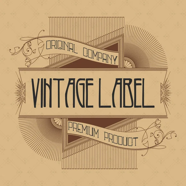 Vintage typographic label premium - vector — Stock Vector