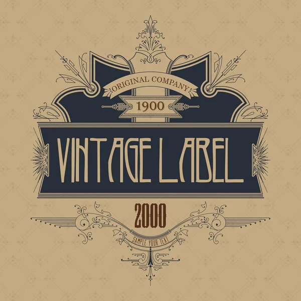 Vintage tipografik etiket premium - vektör