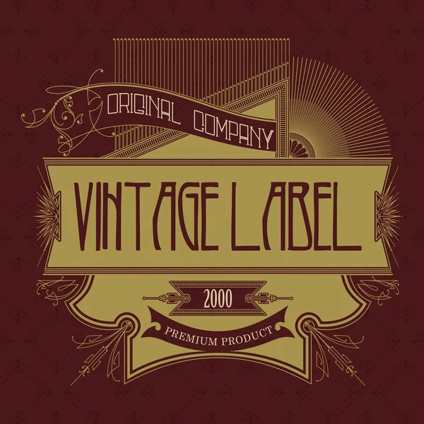 Vintage typographic label premium - vector — Stock Vector