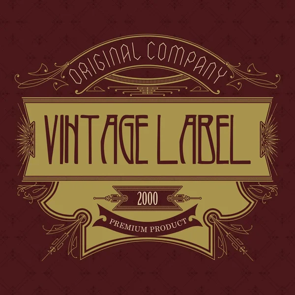 Vintage typographic label premium - vector — Stock Vector