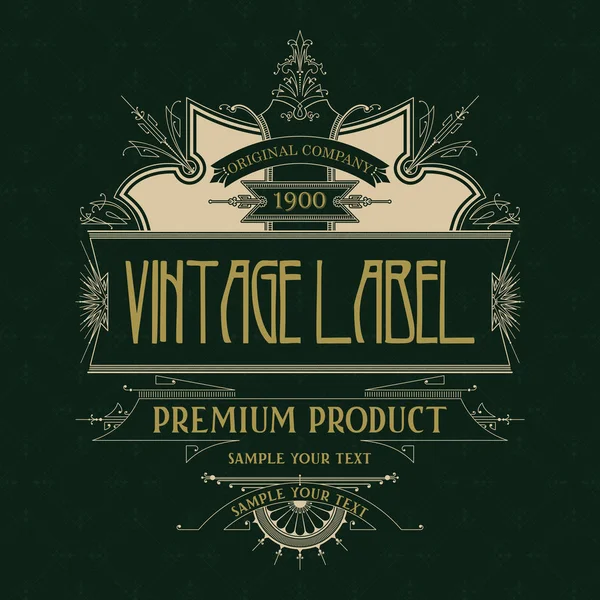 Vintage typographic label premium - vector — Stock Vector