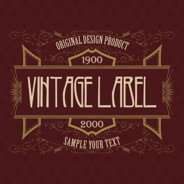 Vintage tipografik etiket premium - vektör