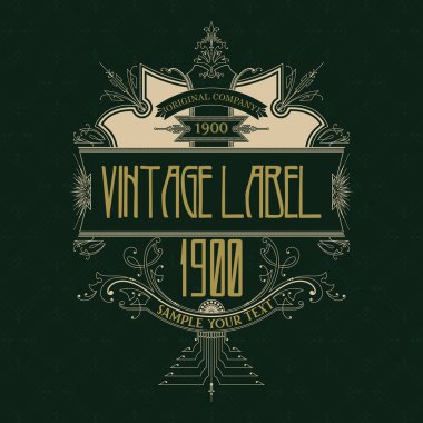 Vintage tipografik etiket premium - vektör