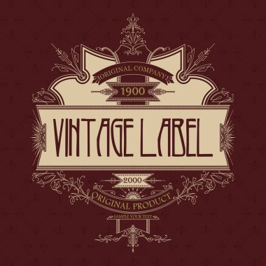 Vintage tipografik etiket premium - vektör