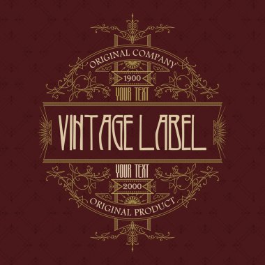 Vintage tipografik etiket premium - vektör