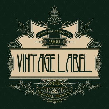 Vintage tipografik etiket premium - vektör