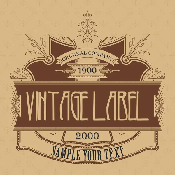 Étiquette typographique vintage premium - vecteur — Image vectorielle