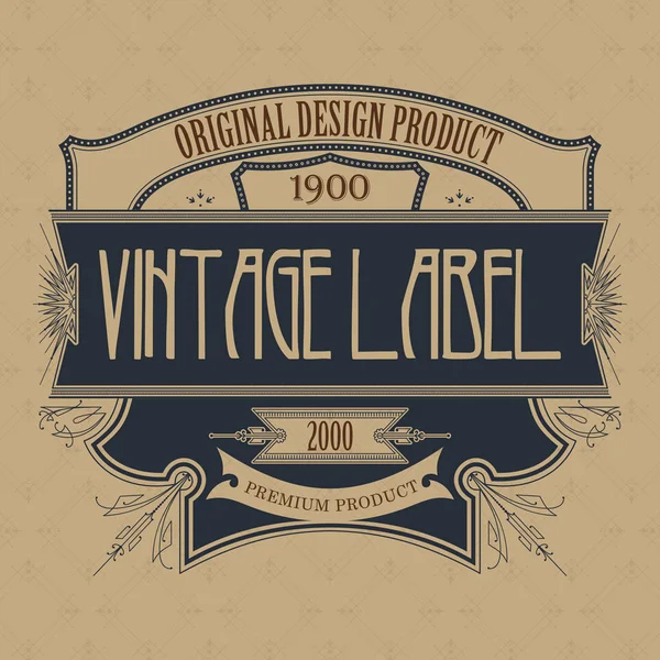 Prémio de rótulo tipográfico vintage - vector — Vetor de Stock