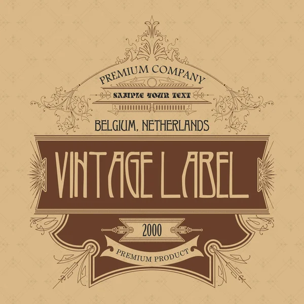 Premium etichetta tipografica vintage - vettore — Vettoriale Stock