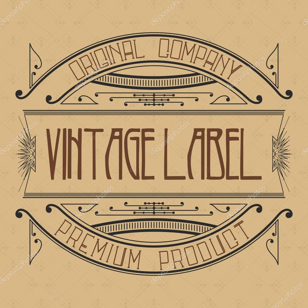 Vintage typographic label premium - vector