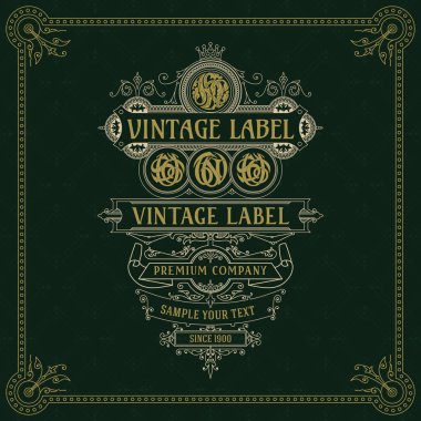 Eski vintage kartı ile çiçek süsleme - vektör