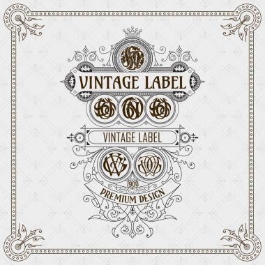 Eski vintage kartı ile çiçek süsleme - vektör