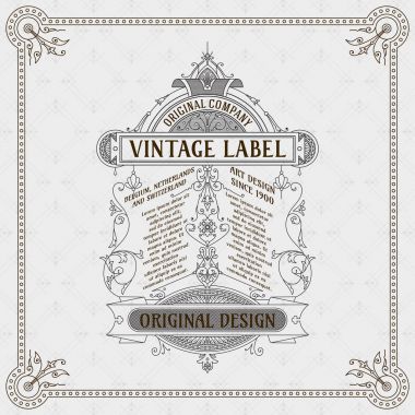 Eski vintage kartı ile çiçek süsleme - vektör