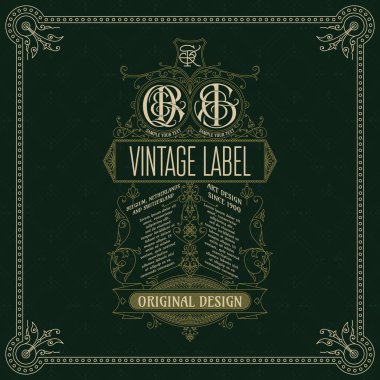 Eski vintage kartı ile çiçek süsleme - vektör