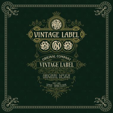 Eski vintage kartı ile çiçek süsleme - vektör