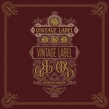 Eski vintage kartı ile çiçek süsleme - vektör