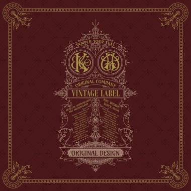 Eski vintage kartı ile çiçek süsleme - vektör