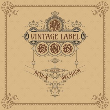 Eski vintage kartı ile çiçek süsleme - vektör
