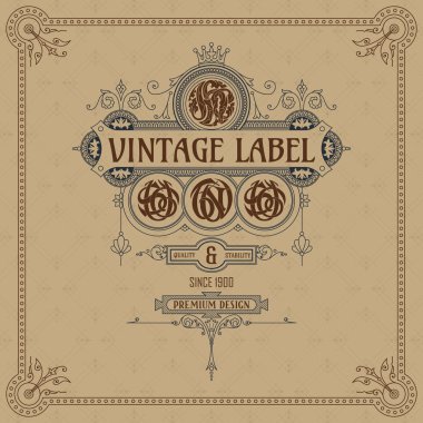 Eski vintage kartı ile çiçek süsleme - vektör