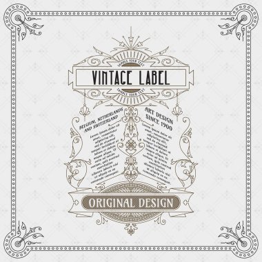 Eski vintage kartı ile çiçek süsleme - vektör