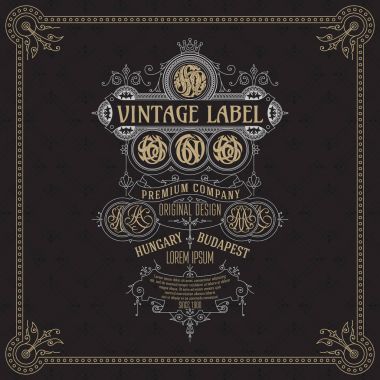 Eski vintage kartı ile çiçek süsleme - vektör