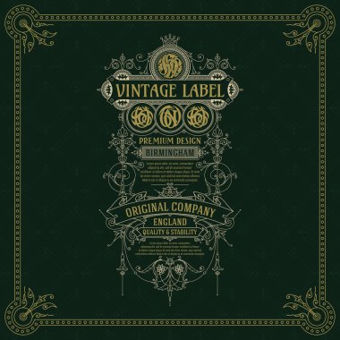 Eski vintage kartı ile çiçek süsleme - vektör