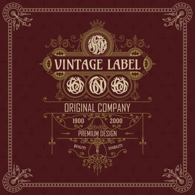 Eski vintage kartı ile çiçek süsleme - vektör