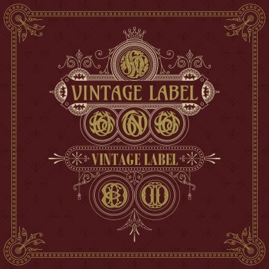 Eski vintage kartı ile çiçek süsleme - vektör