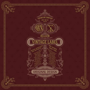 Eski vintage kartı ile çiçek süsleme - vektör