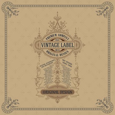 Eski vintage kartı ile çiçek süsleme - vektör