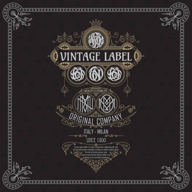 Eski vintage kartı ile çiçek süsleme - vektör