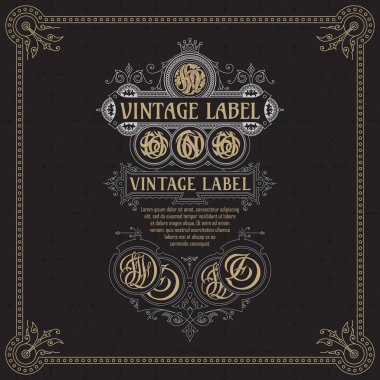 Eski vintage kartı ile çiçek süsleme - vektör