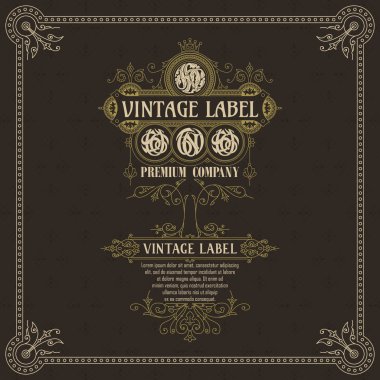 Eski vintage kartı ile çiçek süsleme - vektör