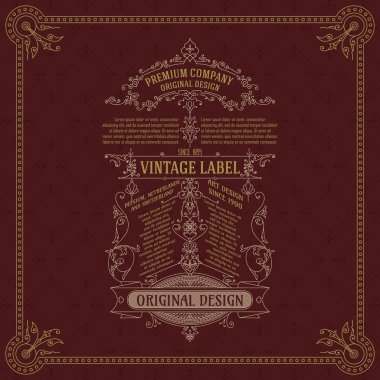 Eski vintage kartı ile çiçek süsleme - vektör