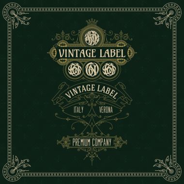 Eski vintage kartı ile çiçek süsleme - vektör