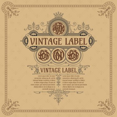 Eski vintage kartı ile çiçek süsleme - vektör