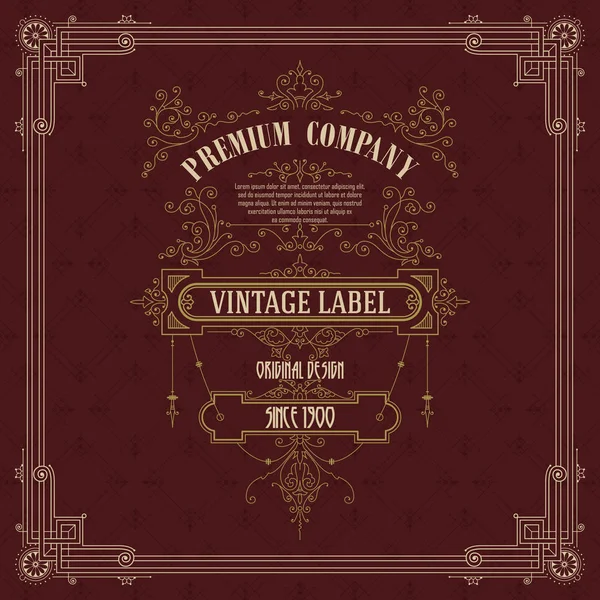 Eski vintage kartı griffin ve çiçek süsleme - vektör