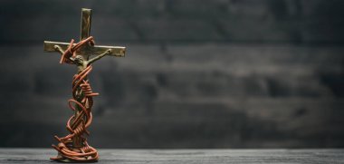 Klasik Metal Haç, Bronz Ton, Dini Simge Sanatı, İsa Mesih