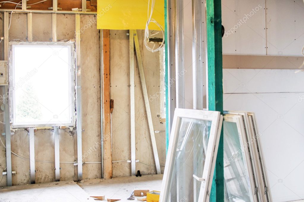 Installation of drywall constructions and their insulation 