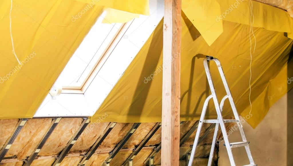 Texture - attic when installing waterproofing 