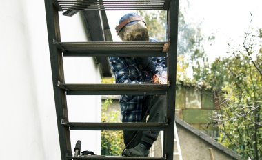 Metal merdiven kaynak işlemi